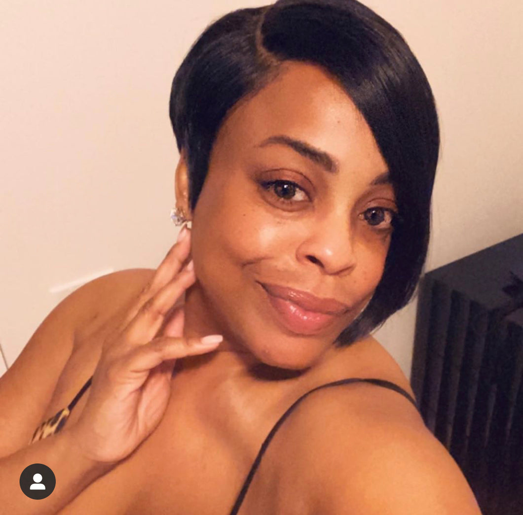 Custom Short Wig Using a lace closure providing your own hair